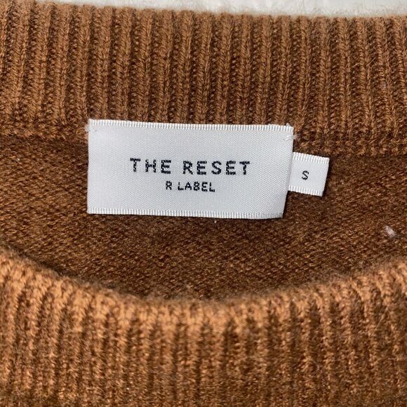 The Reset R Label Wool and Cashmere Sweater Brown Size Small - Picture 2 of 6